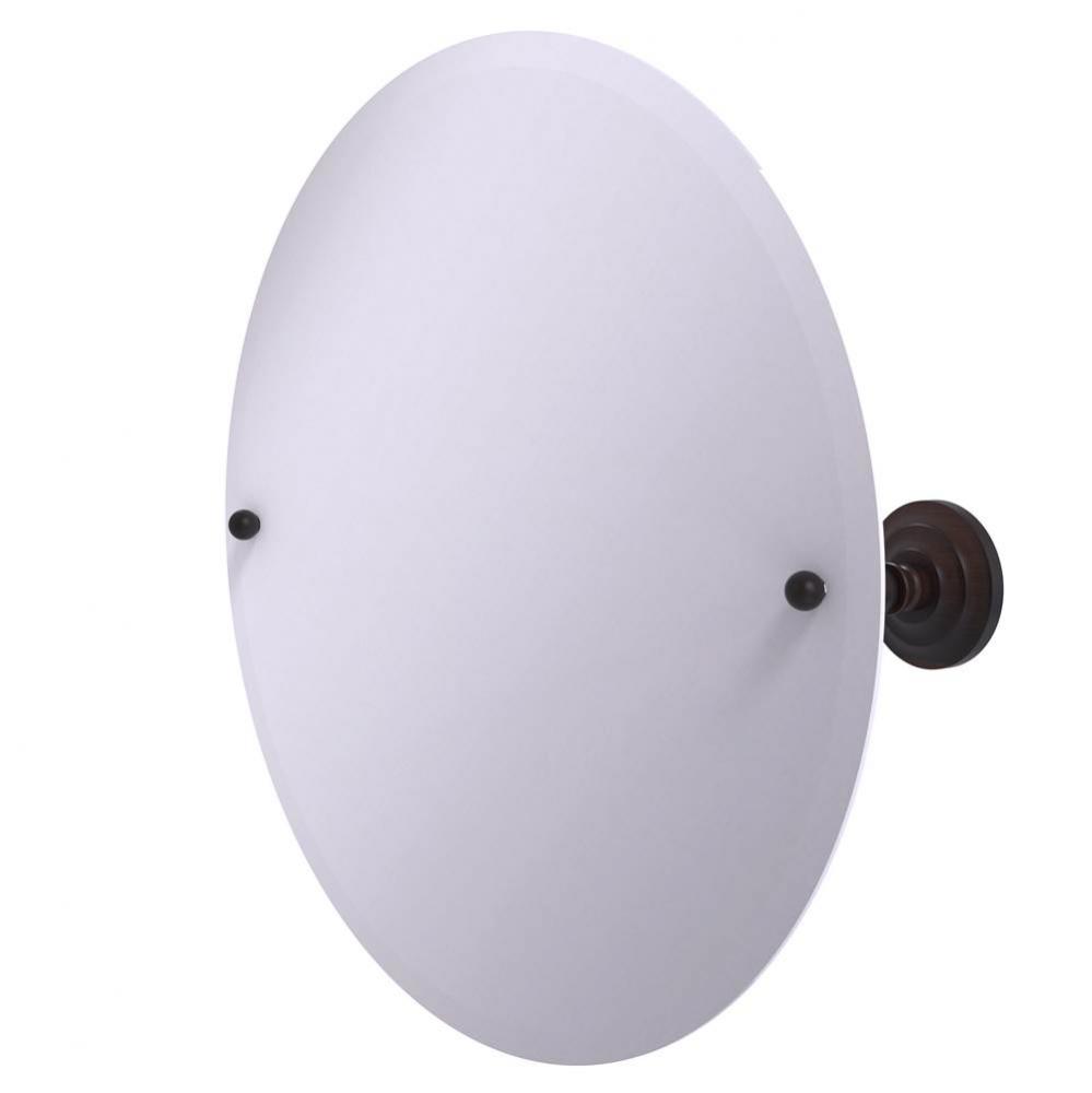 Frameless Round Tilt Mirror with Beveled Edge
