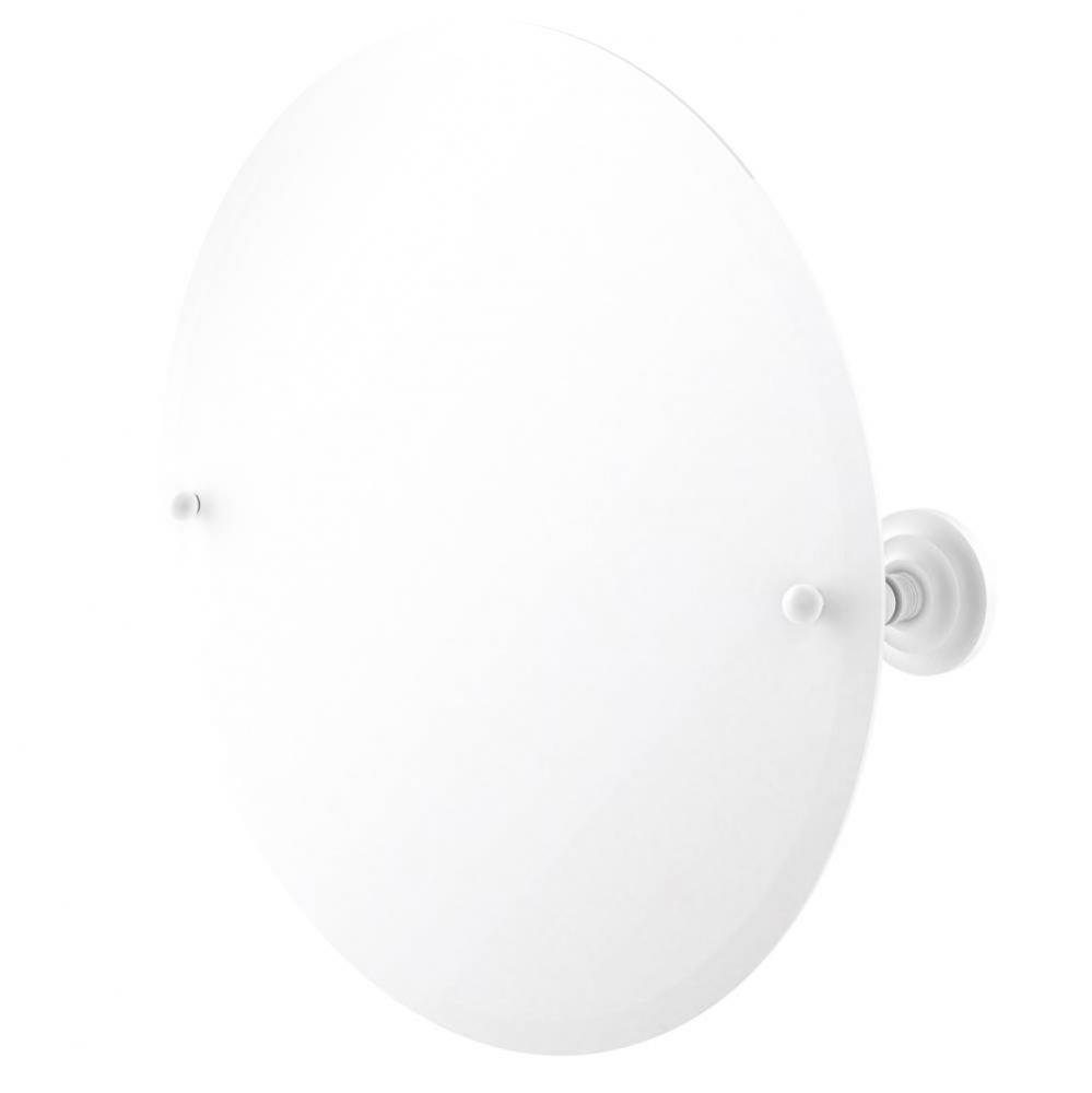 Frameless Round Tilt Mirror with Beveled Edge