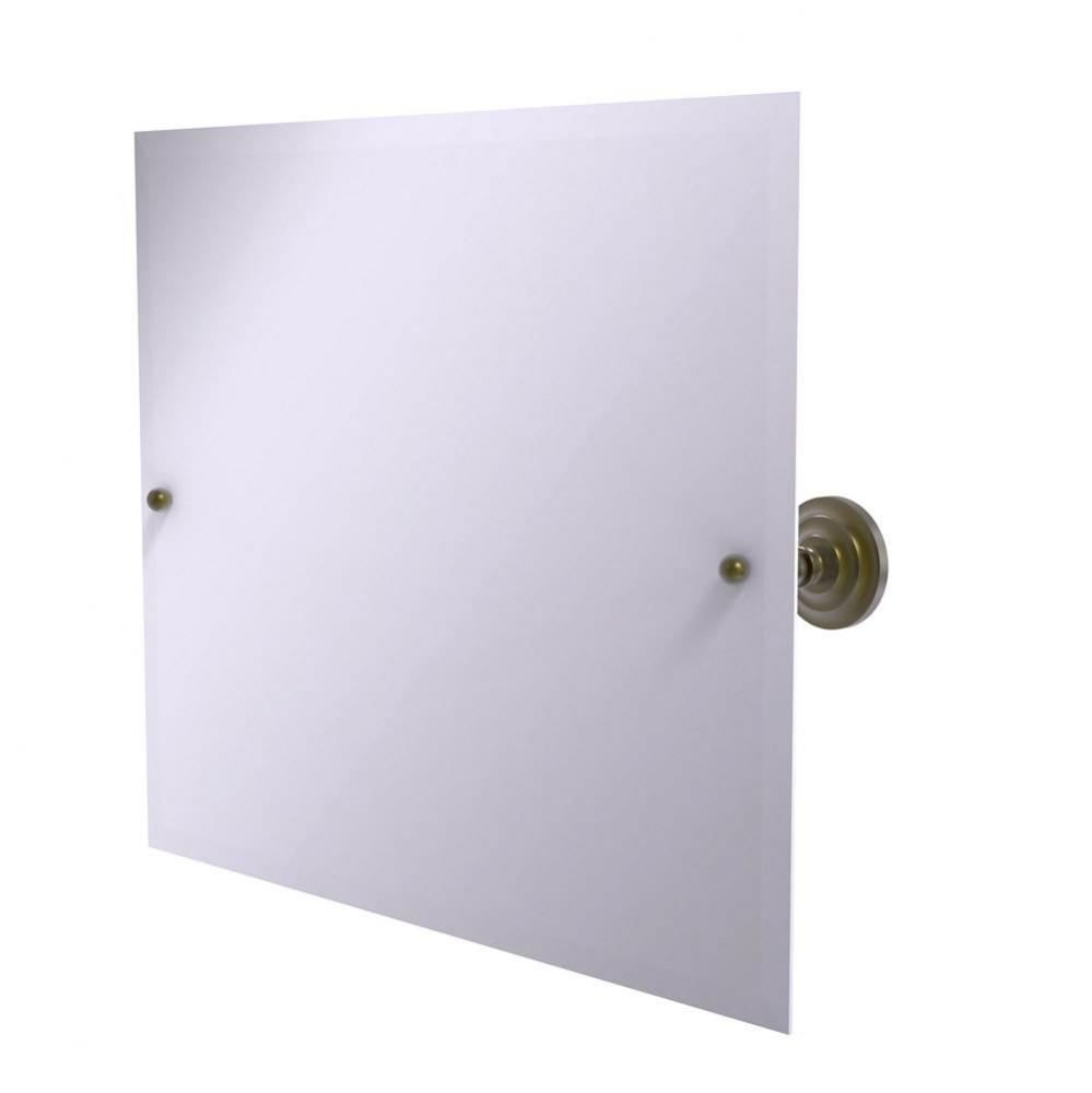 Prestige Que New Frameless Landscape Rectangular Tilt Mirror with Beveled Edge