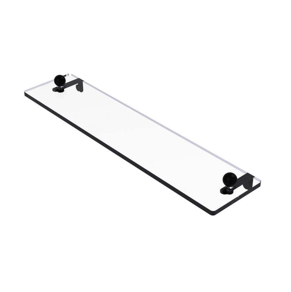 22 Inch Glass Vanity Shelf with Beveled Edges