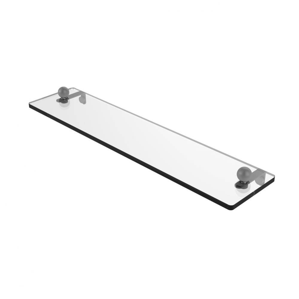 22 Inch Glass Vanity Shelf with Beveled Edges