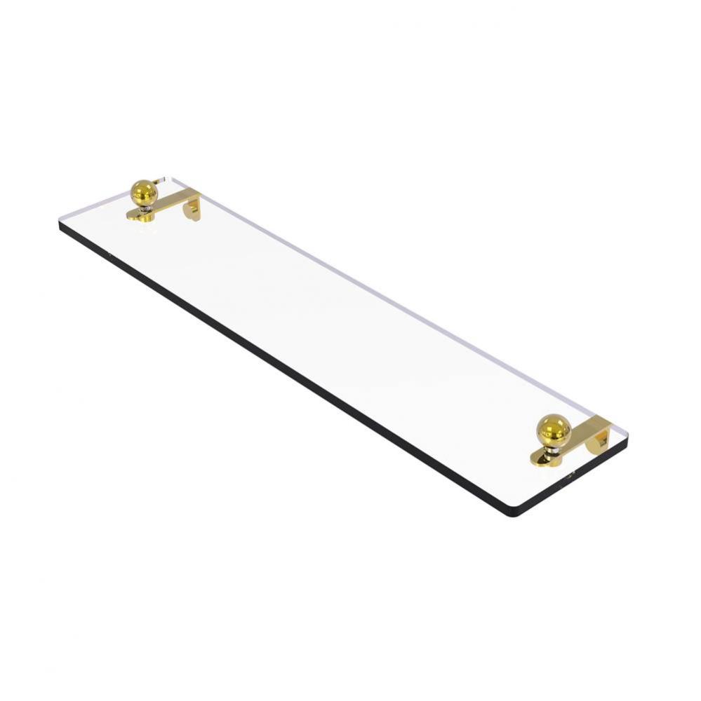 22 Inch Glass Vanity Shelf with Beveled Edges