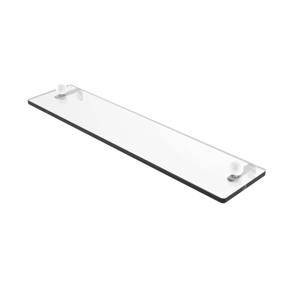 22 Inch Glass Vanity Shelf with Beveled Edges