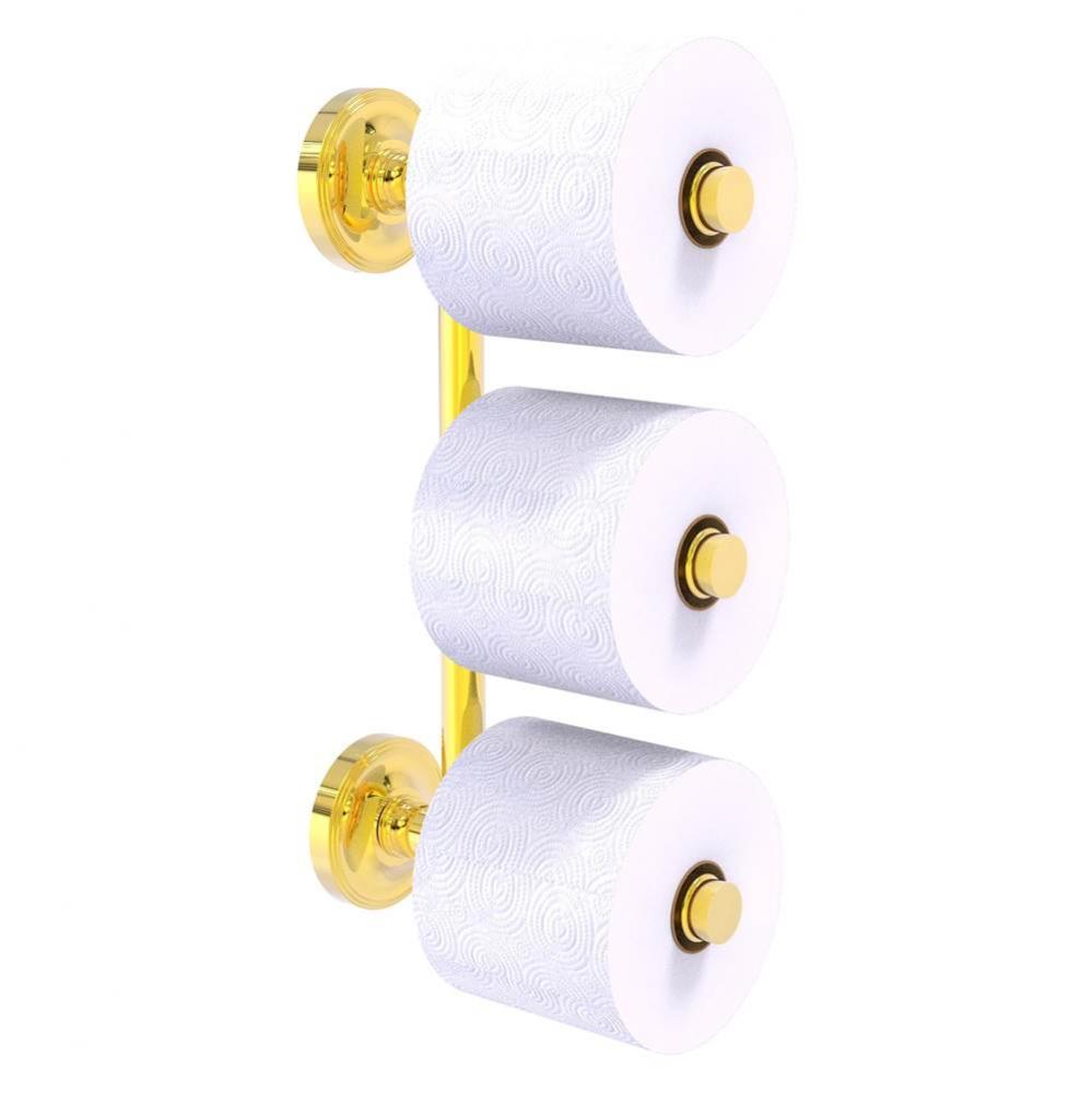 Prestige Regal Collection 3 Roll Reserve Roll Toilet Paper Holder - Polished Brass