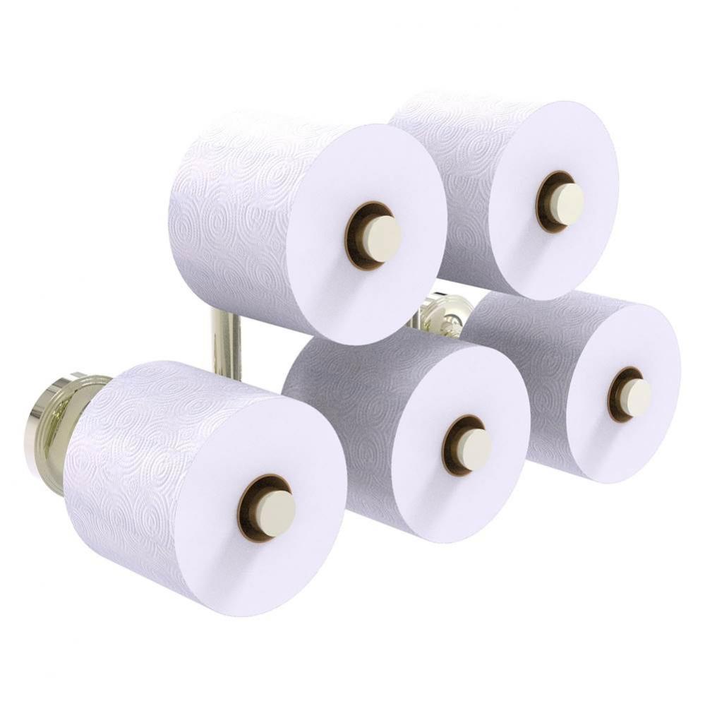 Prestige Regal Collection 5 Roll Reserve Roll Toilet Paper Holder - Polished Nickel