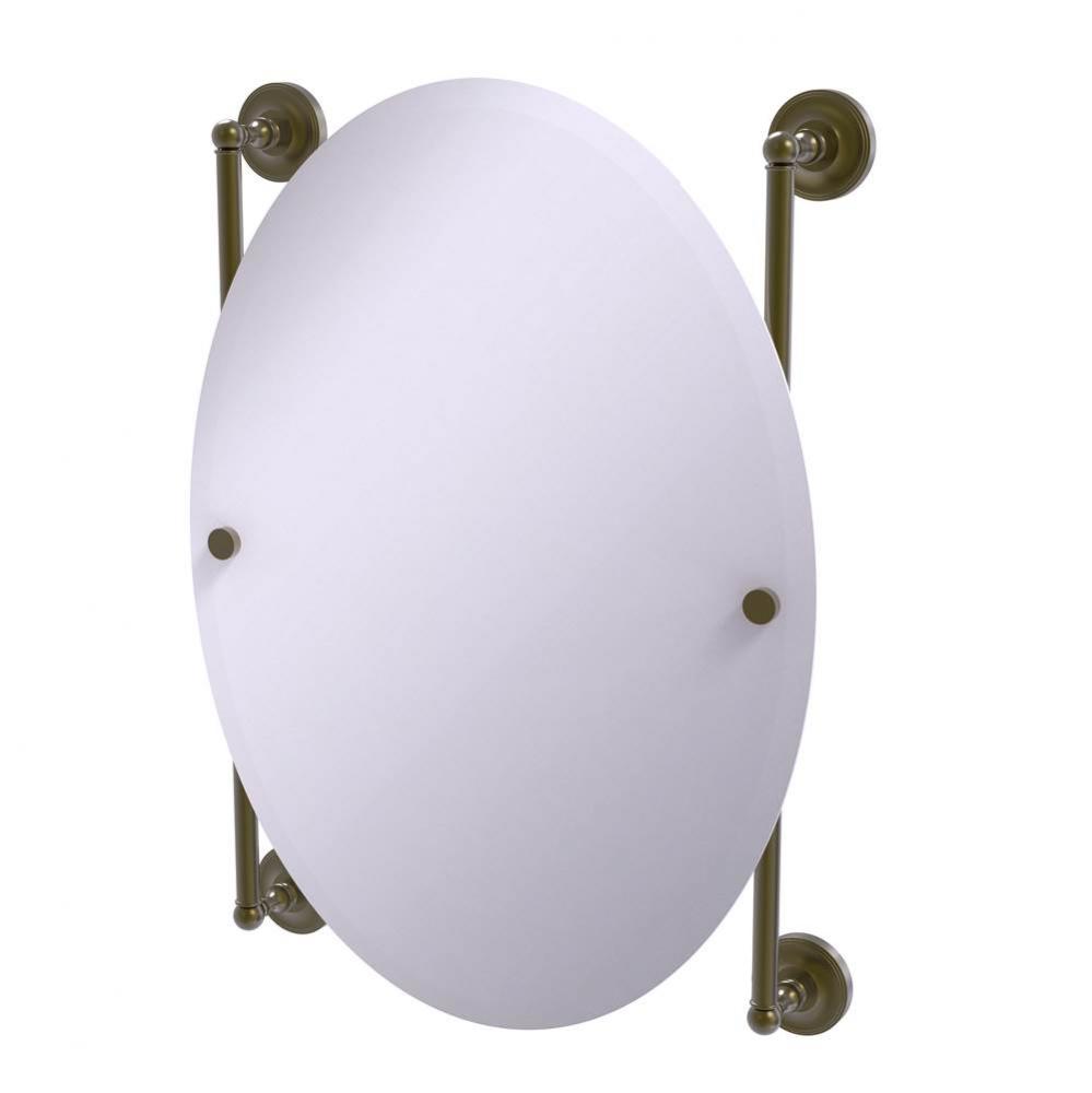 Prestige Regal Collection Oval Frameless Rail Mounted Mirror