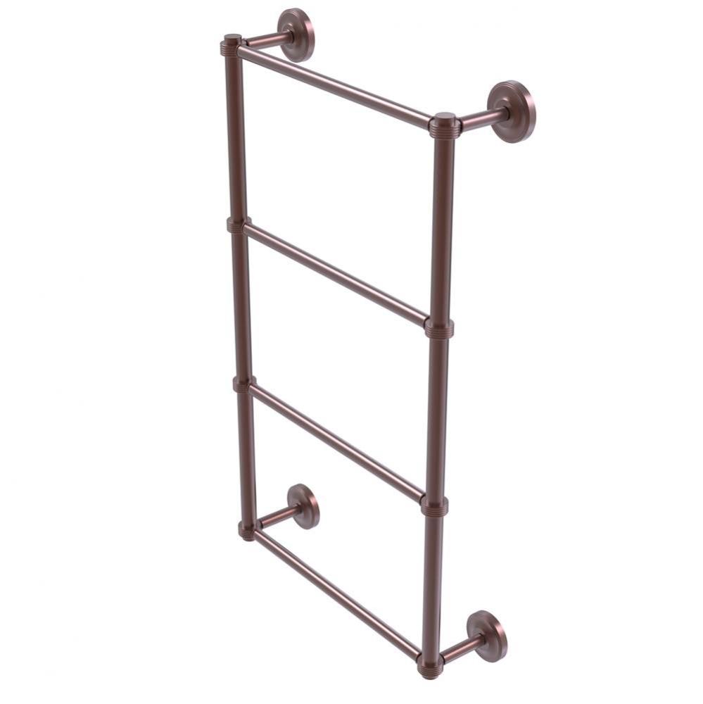 Prestige Regal Collection 4 Tier 30 Inch Ladder Towel Bar with Groovy Detail