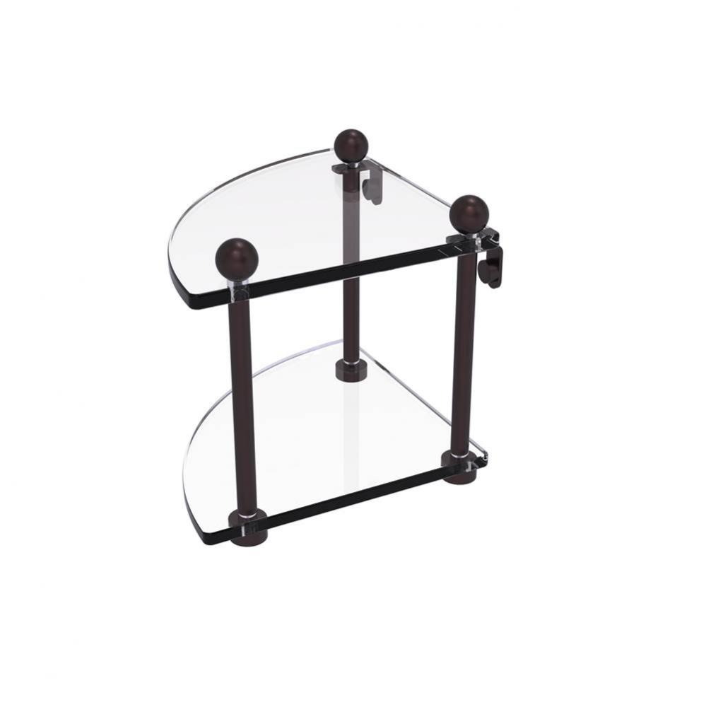 Two Tier Corner Glass Shelf