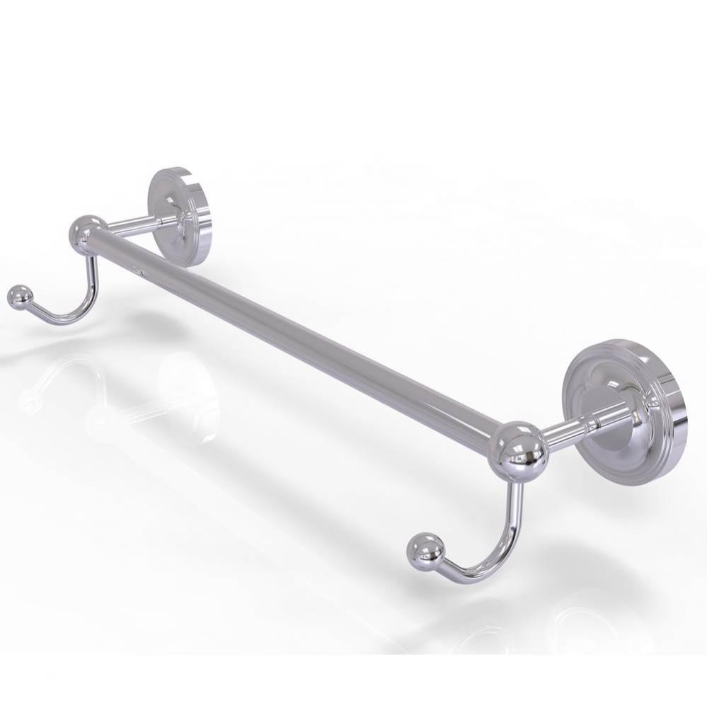 Prestige Regal Collection 30 Inch Towel Bar with Integrated Hooks