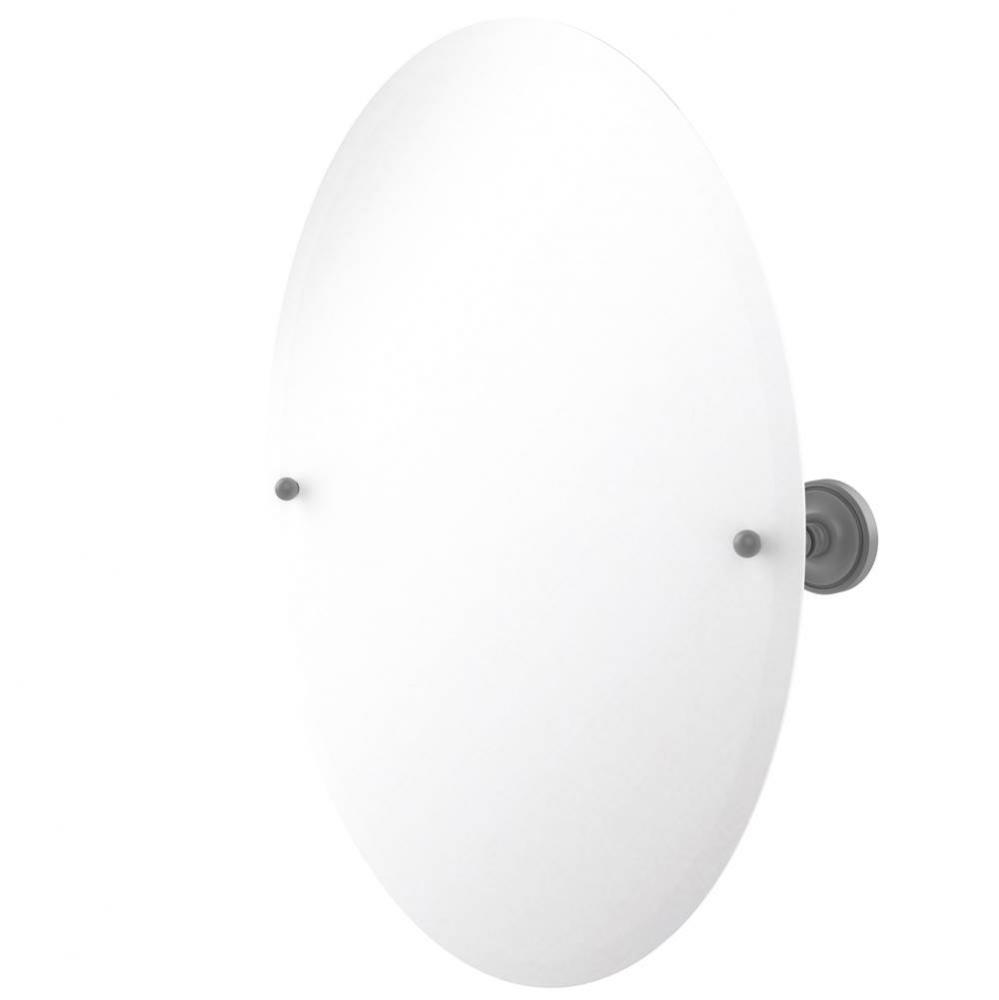 Frameless Oval Tilt Mirror with Beveled Edge