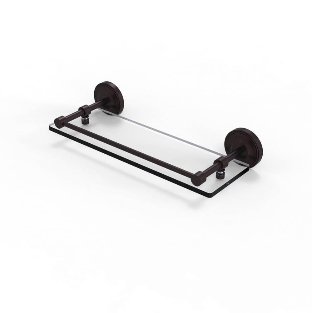Prestige Regal 16 Inch Tempered Glass Shelf with Gallery Rail