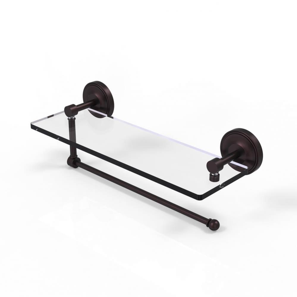 Prestige Regal Collection Paper Towel Holder with 16 Inch Glass Shelf