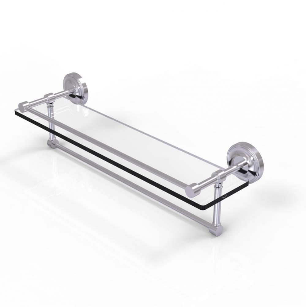 22 Inch Gallery Glass Shelf with Towel Bar