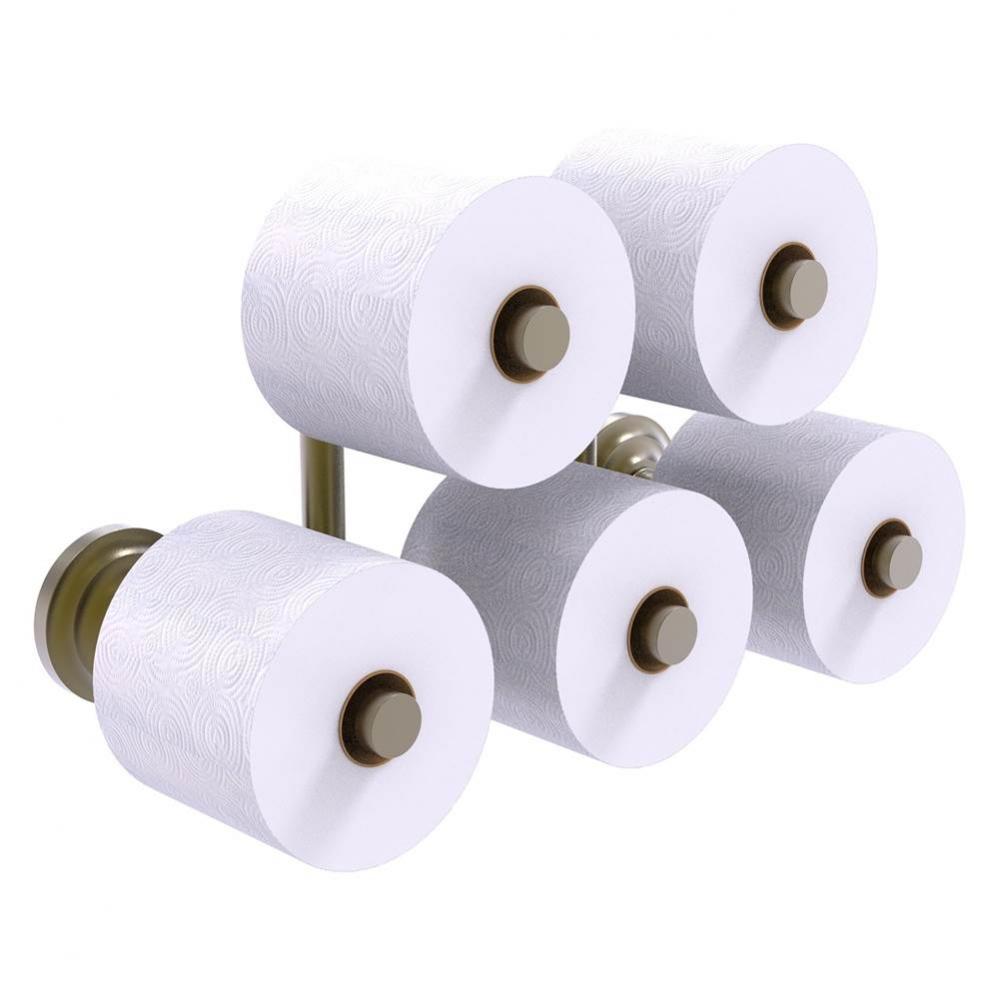Que New Collection 5 Roll Reserve Roll Toilet Paper Holder - Antique Brass