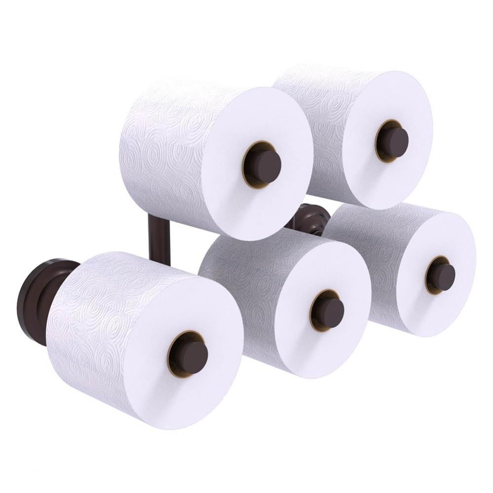 Que New Collection 5 Roll Reserve Roll Toilet Paper Holder - Antique Bronze