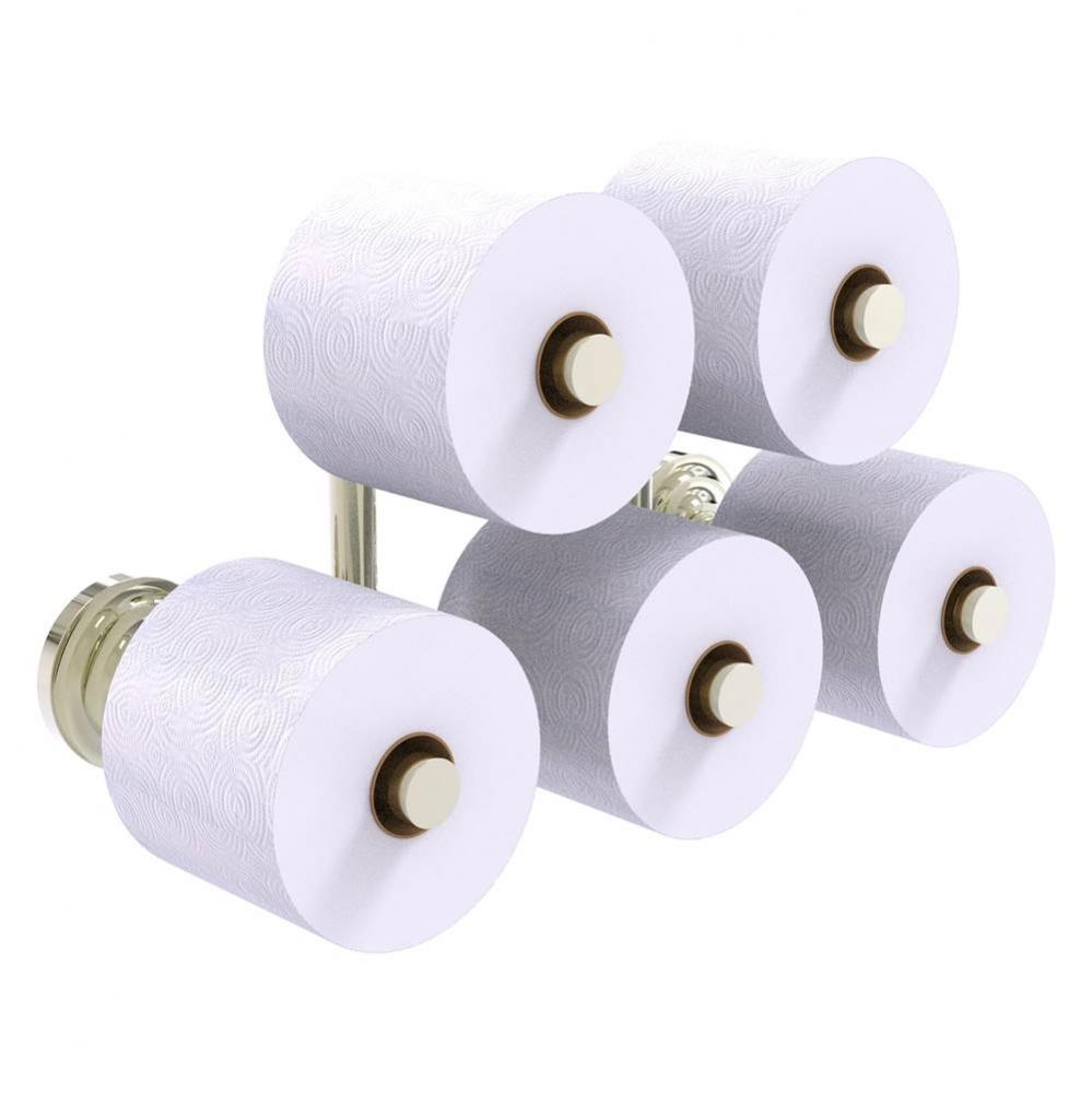 Que New Collection 5 Roll Reserve Roll Toilet Paper Holder - Polished Nickel