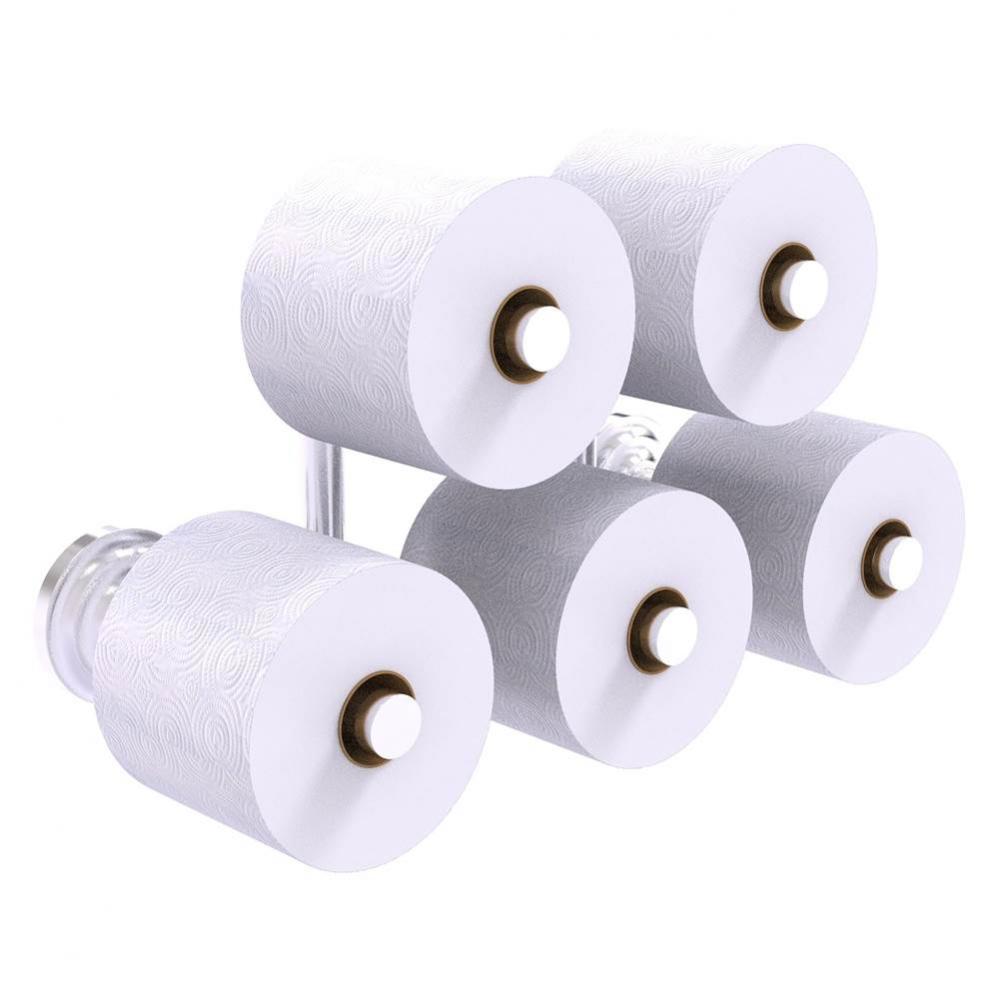 Que New Collection 5 Roll Reserve Roll Toilet Paper Holder - Satin Chrome