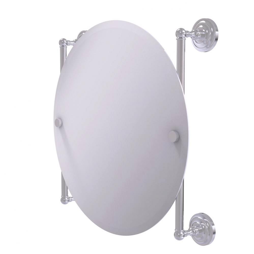 Que New Collection Round Frameless Rail Mounted Mirror