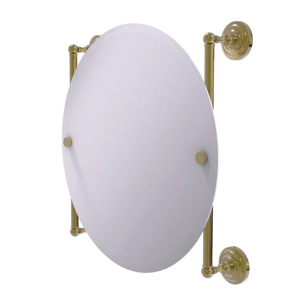 Que New Collection Round Frameless Rail Mounted Mirror