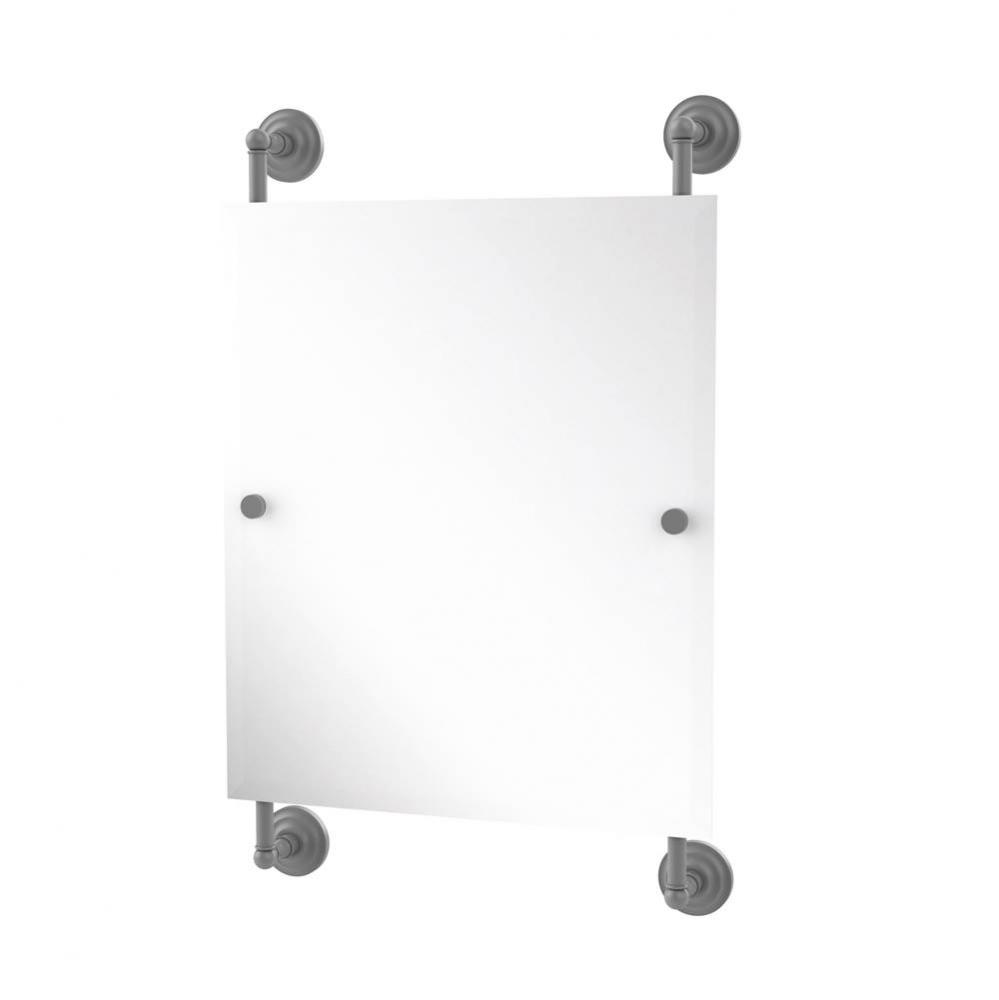 Que New Collection Rectangular Frameless Rail Mounted Mirror