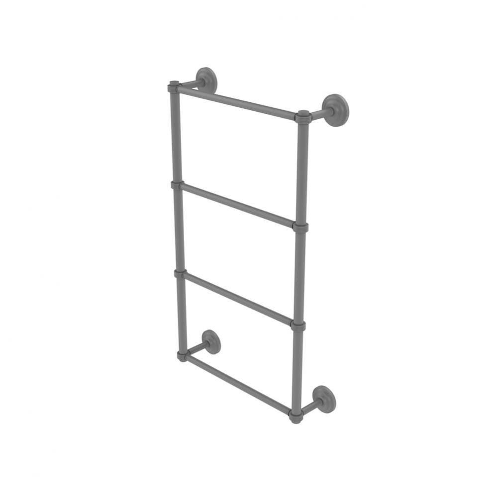 Que New Collection 4 Tier 24 Inch Ladder Towel Bar with Groovy Detail