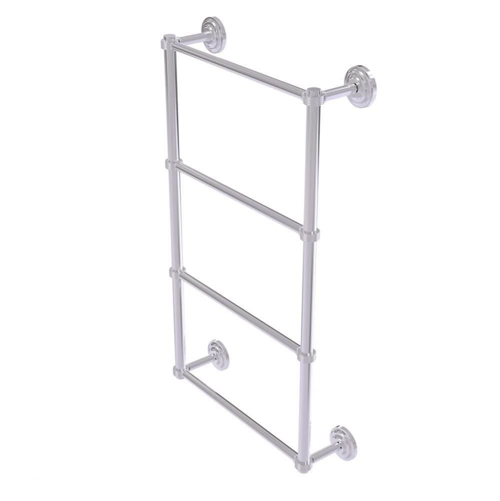 Que New Collection 4 Tier 24 Inch Ladder Towel Bar with Groovy Detail