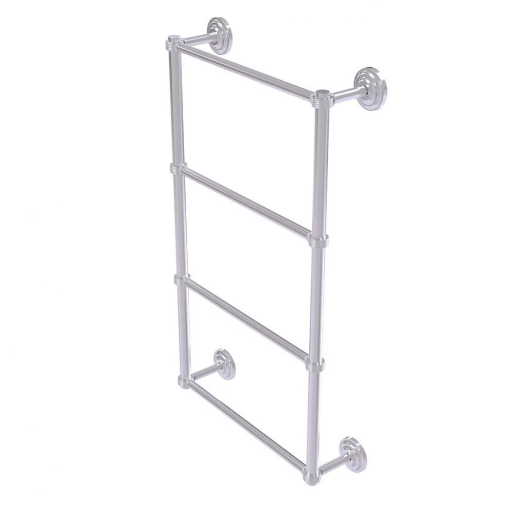 Que New Collection 4 Tier 24 Inch Ladder Towel Bar with Groovy Detail