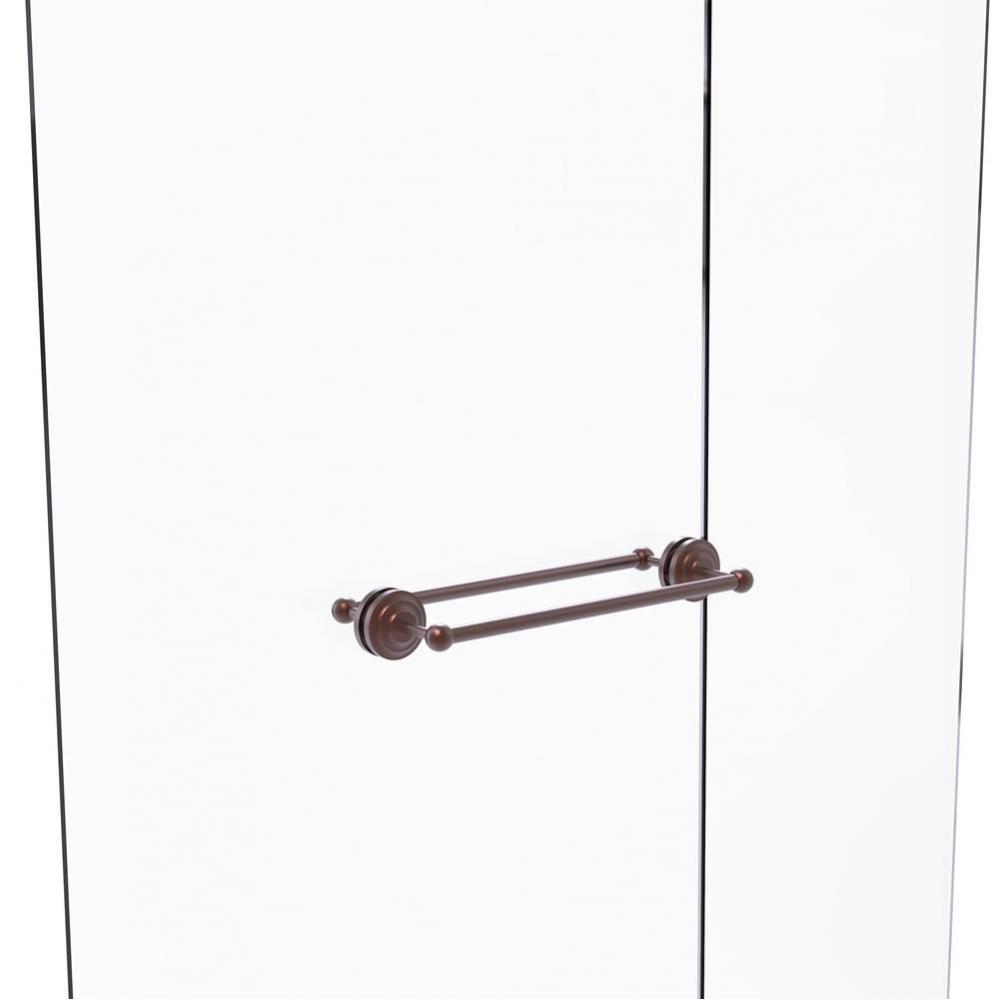 Que New Collection 18 Inch Back to Back Shower Door Towel Bar