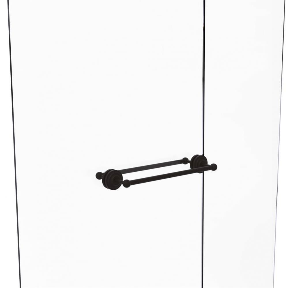 Que New Collection 18 Inch Back to Back Shower Door Towel Bar