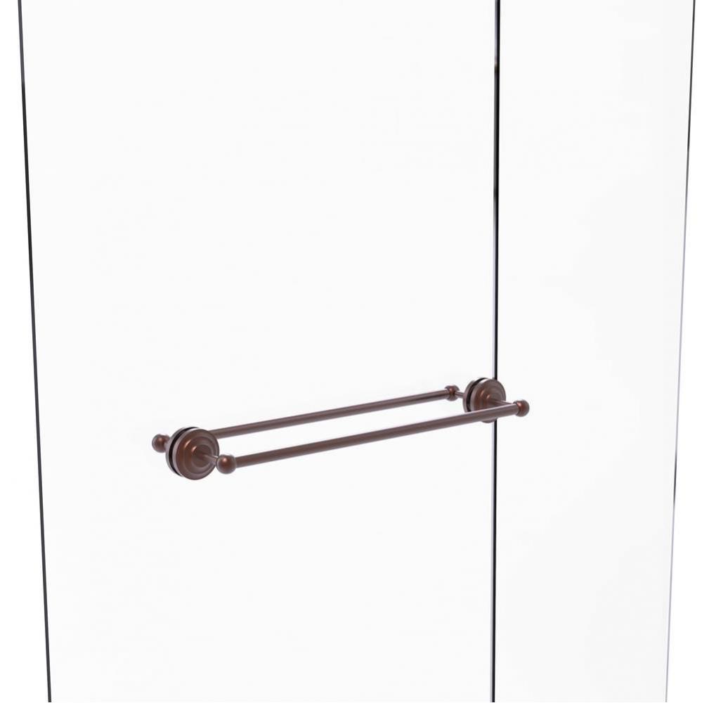 Que New Collection 24 Inch Back to Back Shower Door Towel Bar