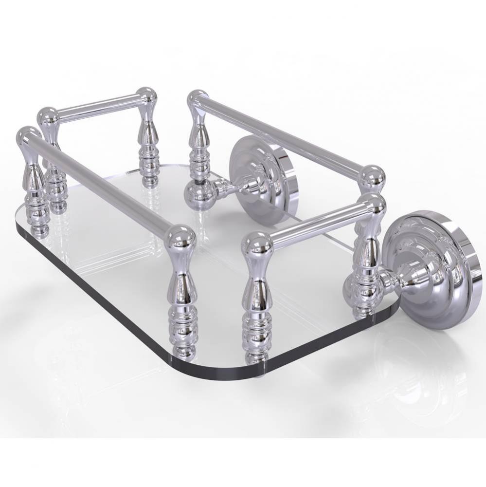 Que New Collection Wall Mounted Glass Guest Towel Tray