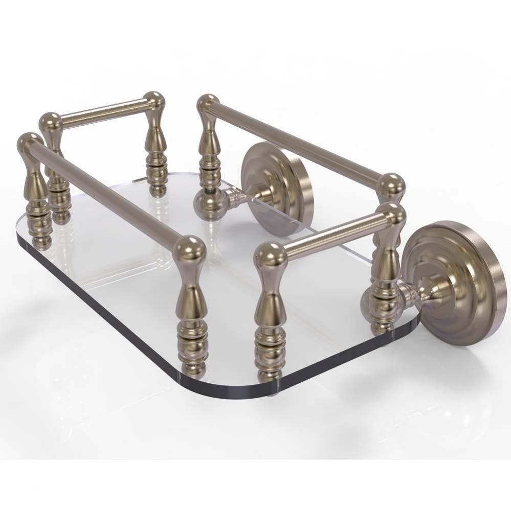Que New Collection Wall Mounted Glass Guest Towel Tray