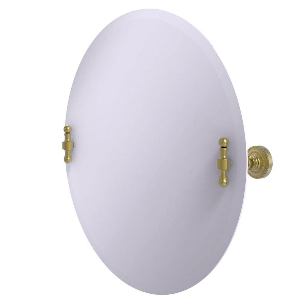 Frameless Round Tilt Mirror with Beveled Edge