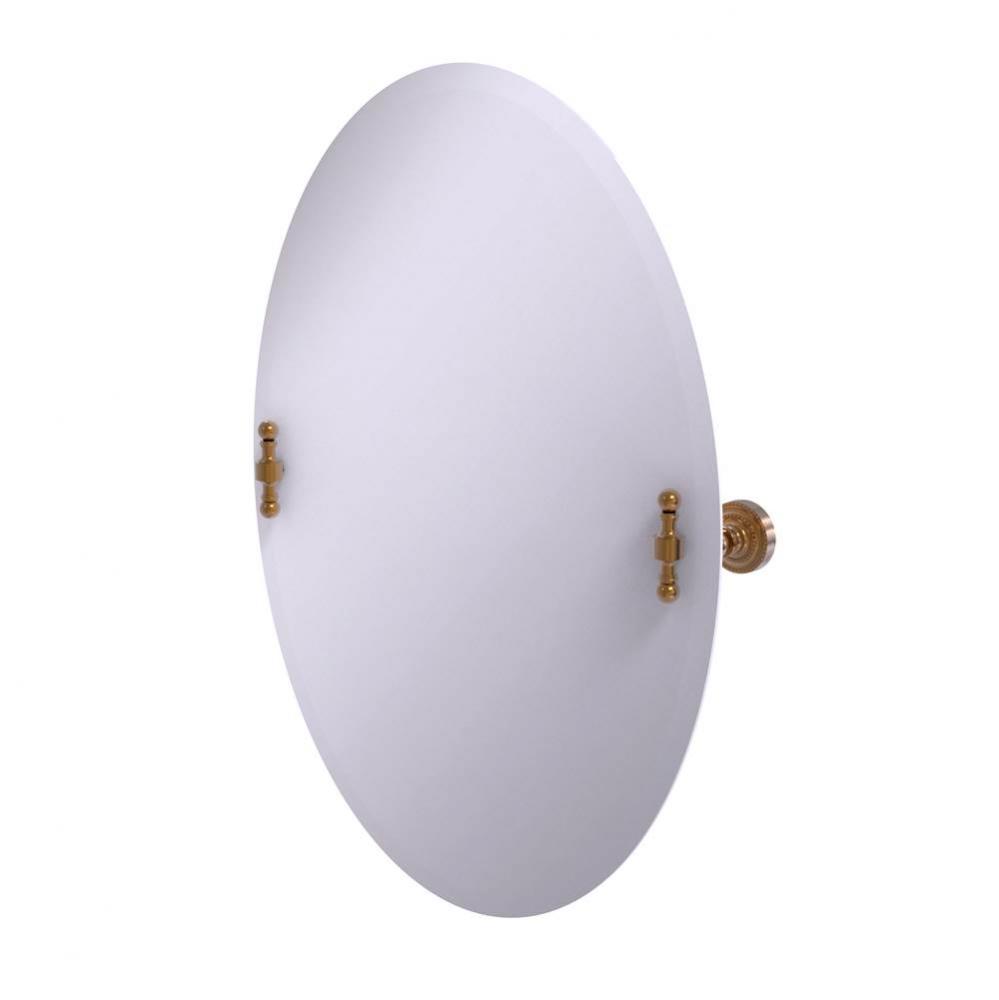 Frameless Oval Tilt Mirror with Beveled Edge