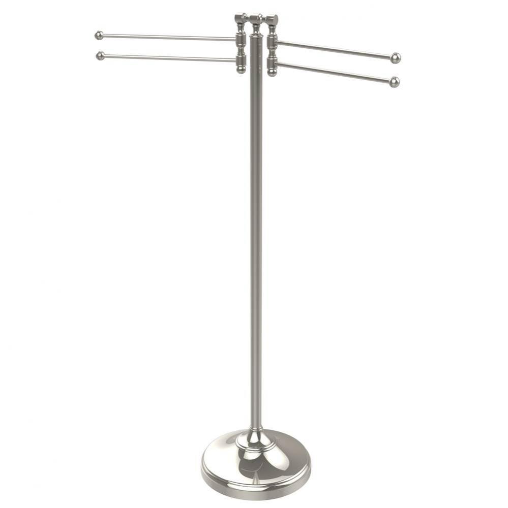Towel Stand with 4 Pivoting Swing Arms
