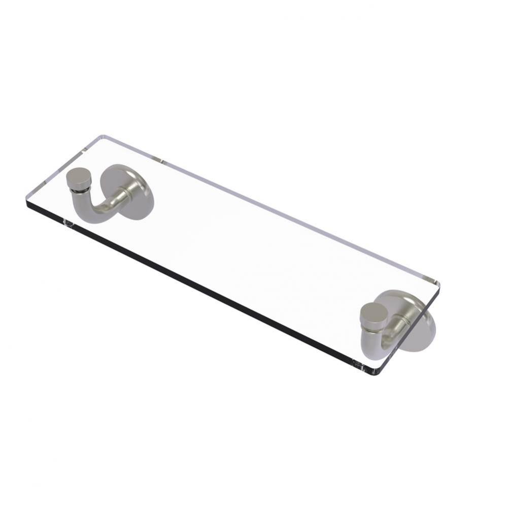 Remi Collection 16 Inch Glass Vanity Shelf with Beveled Edges