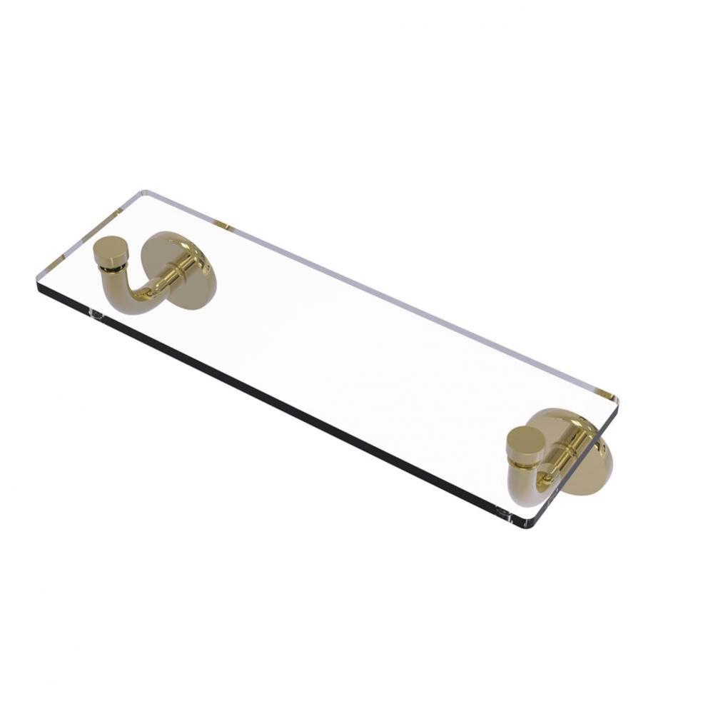Remi Collection 16 Inch Glass Vanity Shelf with Beveled Edges