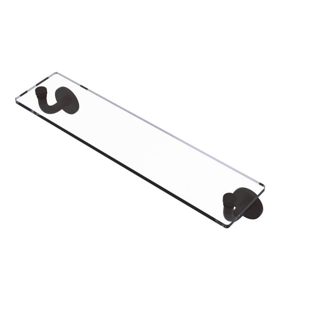 Remi Collection 22 Inch Glass Vanity Shelf with Beveled Edges