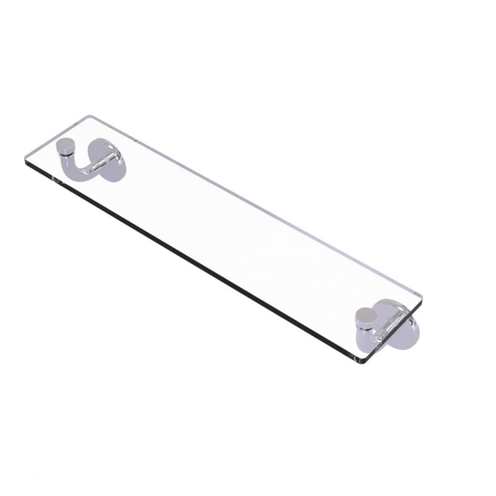 Remi Collection 22 Inch Glass Vanity Shelf with Beveled Edges