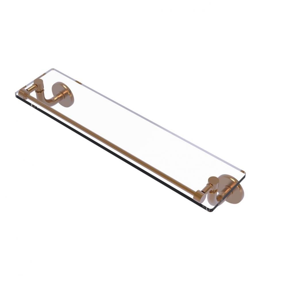 Remi Collection 22 Inch Glass Vanity Shelf with Gallery Rail