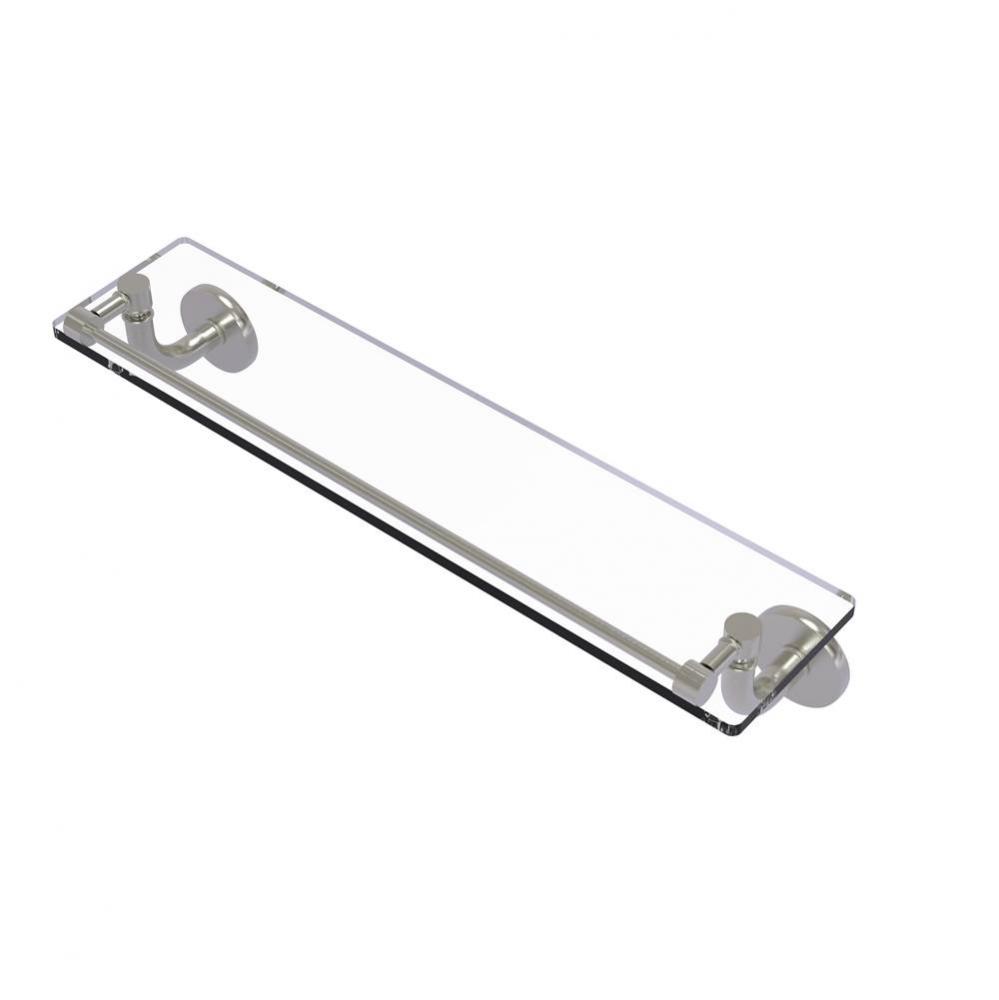 Remi Collection 22 Inch Glass Vanity Shelf with Gallery Rail