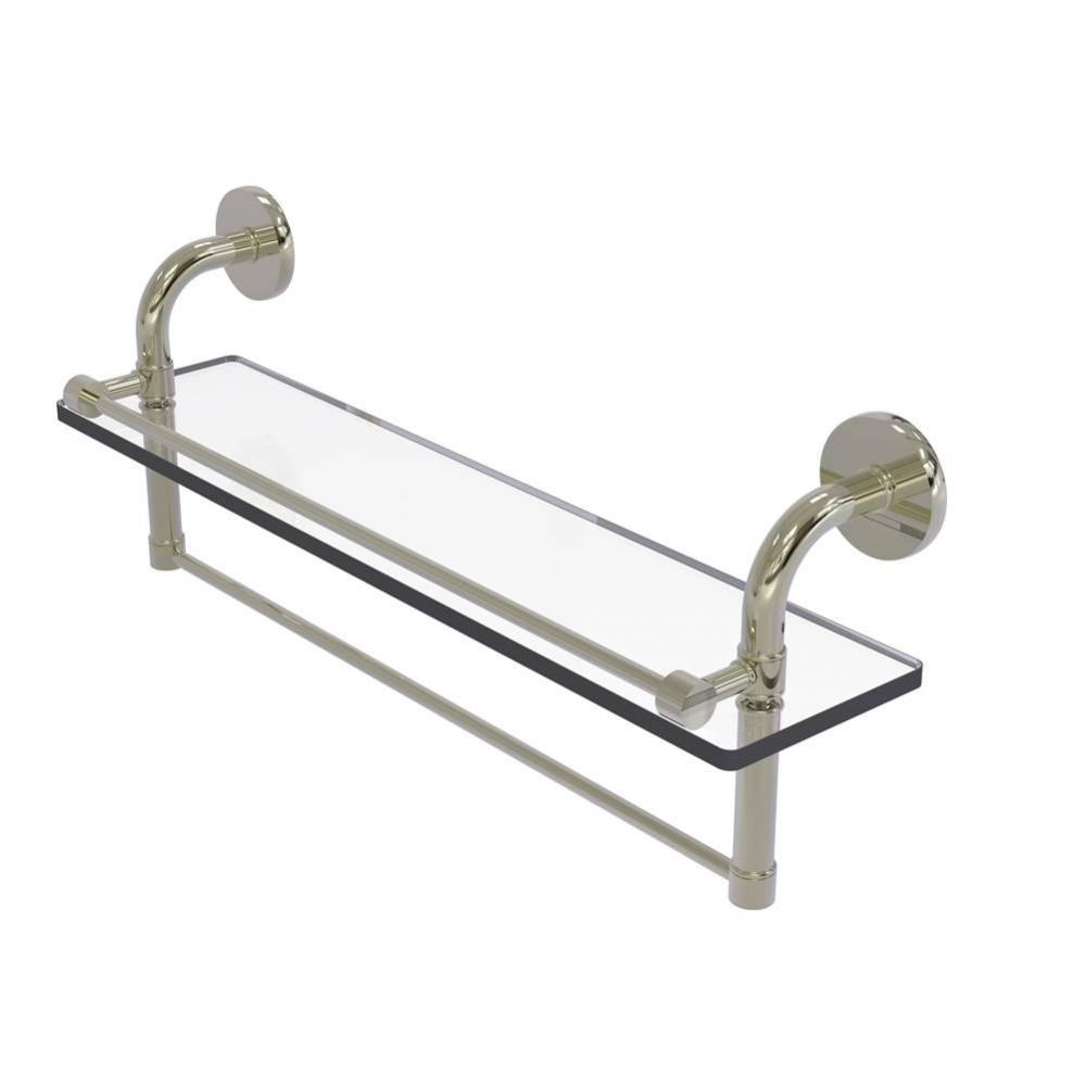 Remi Collection 22 Inch Gallery Glass Shelf with Towel Bar