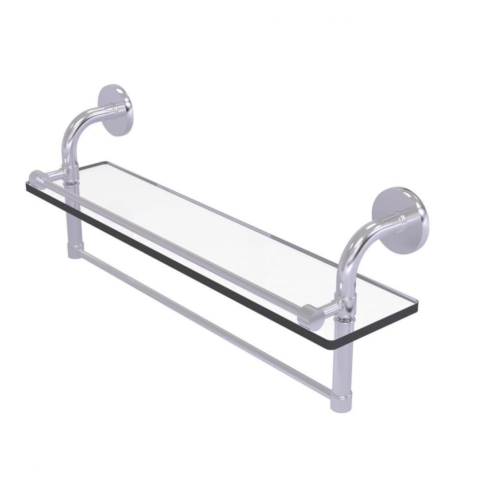 Remi Collection 22 Inch Gallery Glass Shelf with Towel Bar
