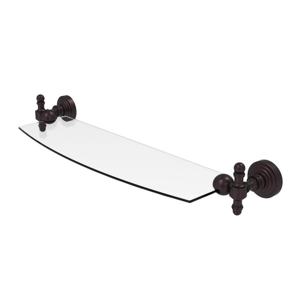 Retro Wave 18 Inch Glass Shelf