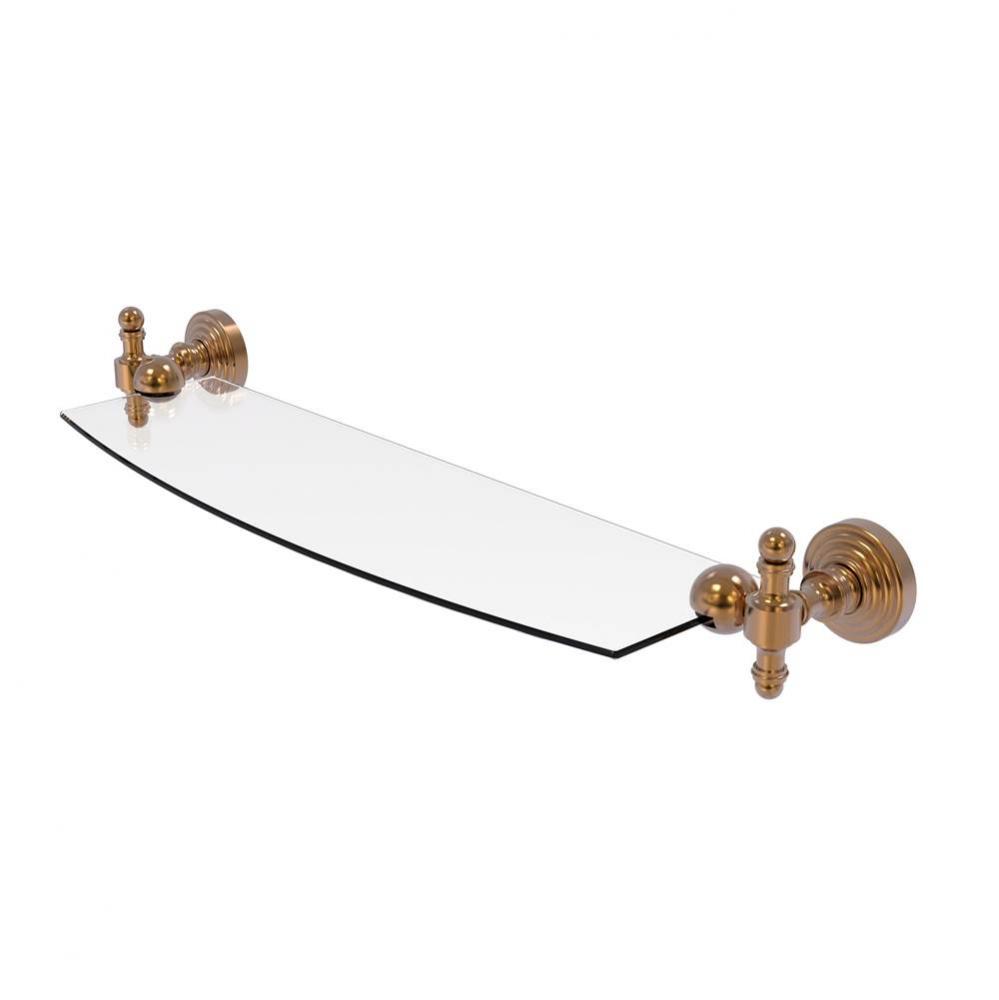 Retro Wave 18 Inch Glass Shelf