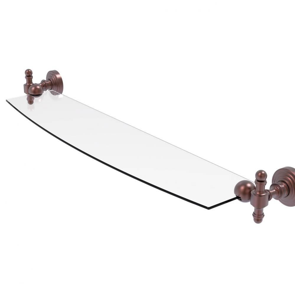 Retro Wave 24 Inch Glass Shelf