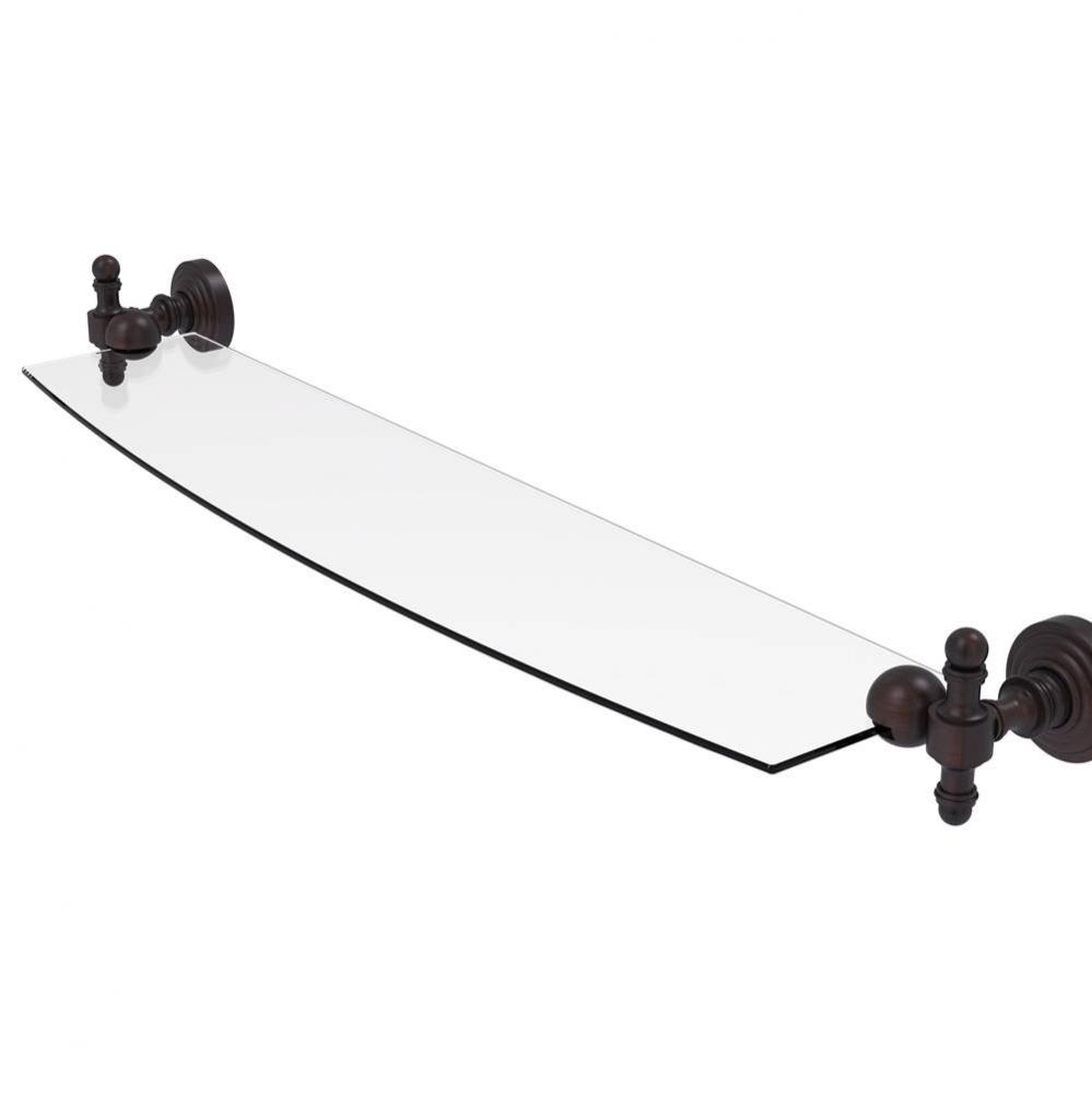 Retro Wave 24 Inch Glass Shelf