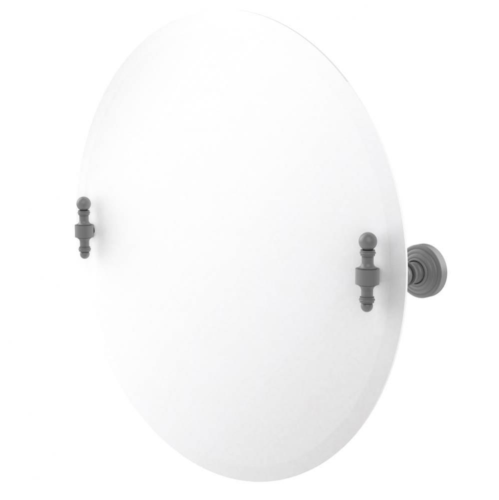 Frameless Round Tilt Mirror with Beveled Edge