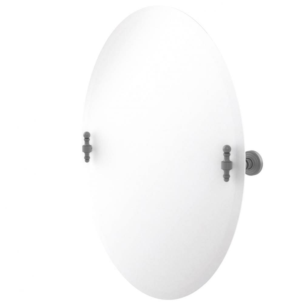 Frameless Oval Tilt Mirror with Beveled Edge
