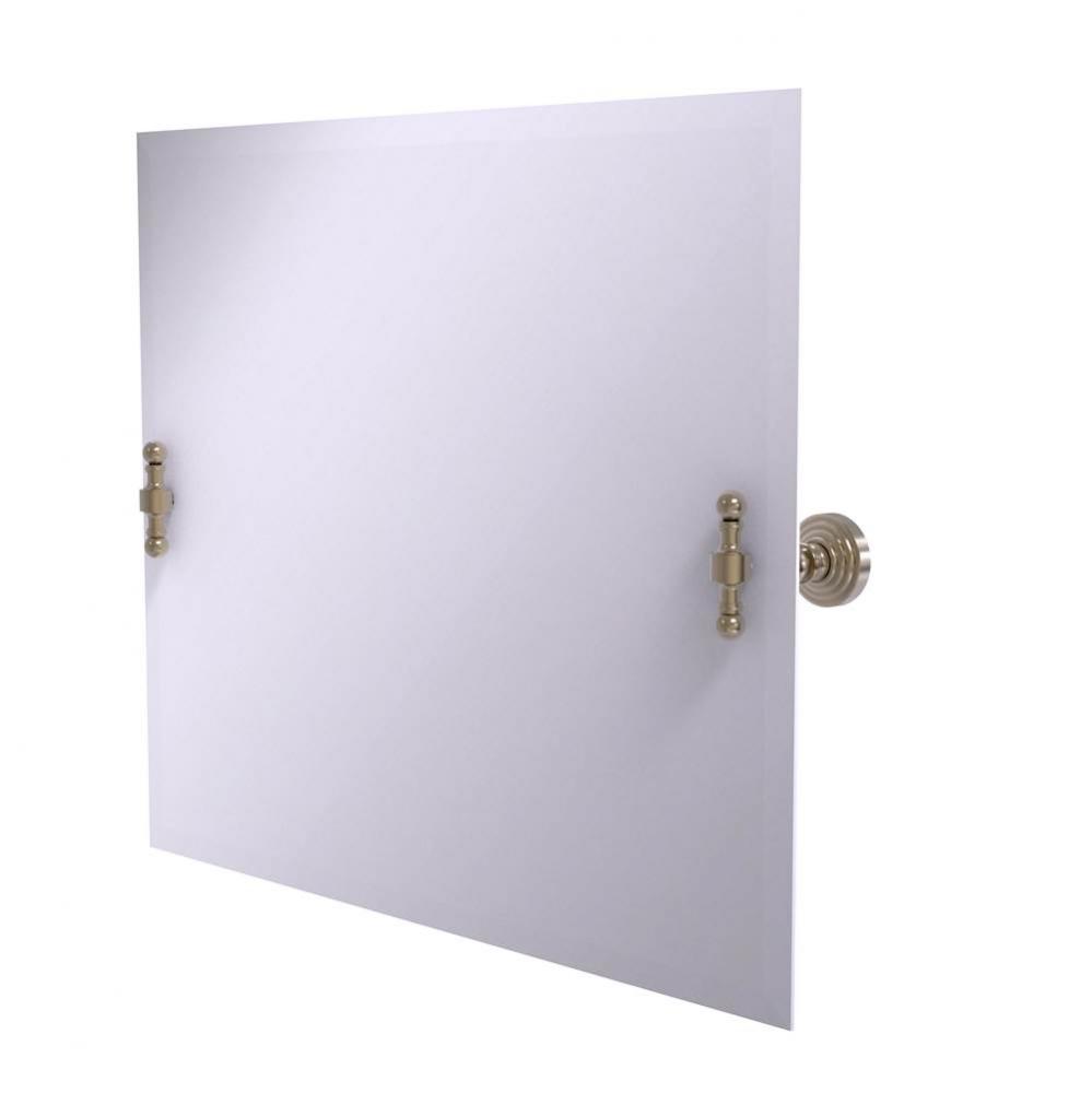 Frameless Landscape Rectangular Tilt Mirror with Beveled Edge